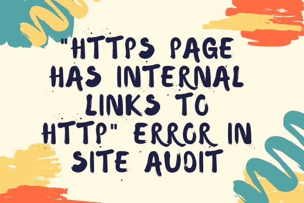 HTTPS page has internal links to HTTP