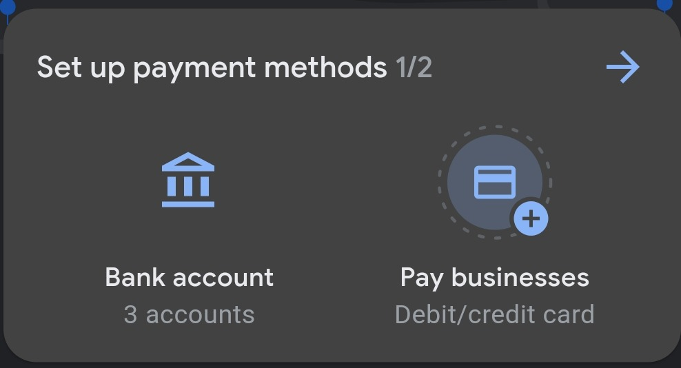 How to add another account in Google pay