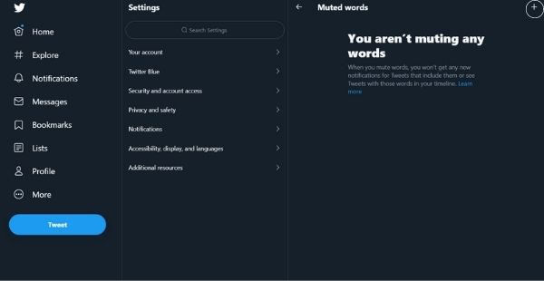 How to mute words on Twitter