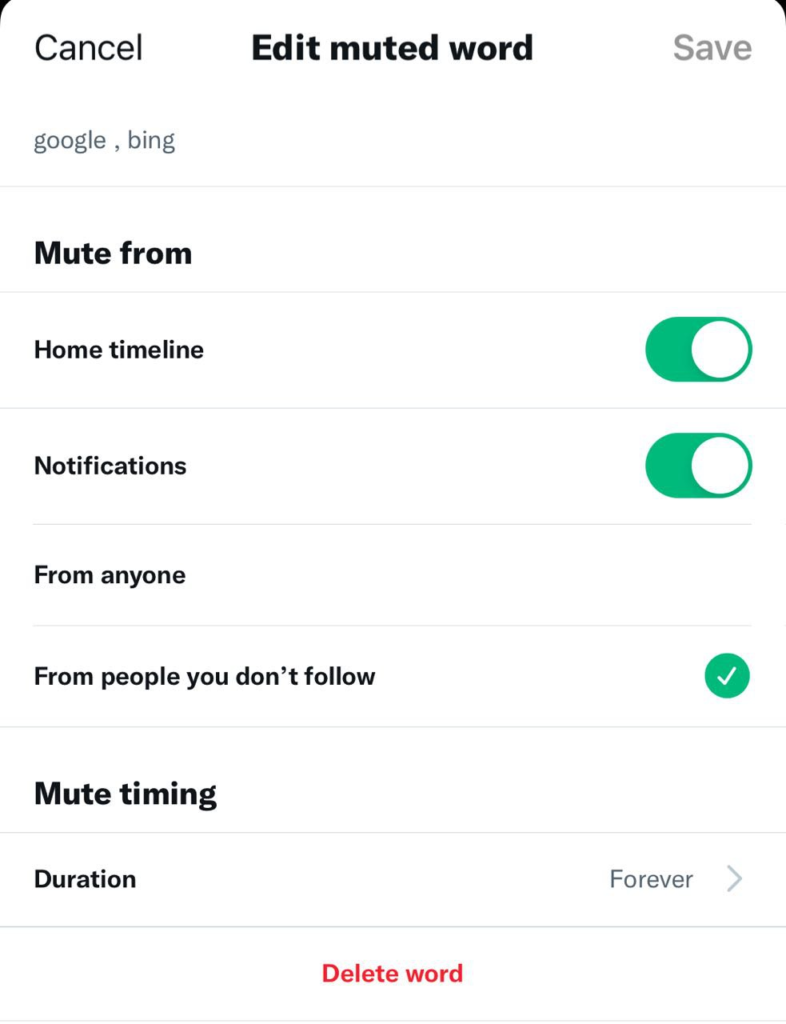 How to mute words on Twitter