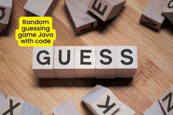 Random guessing game Java with code